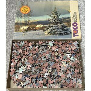 TUCO Vintage Puzzle December Countryside 23.75 x 21.25 Over 1020 3x Thick Pieces